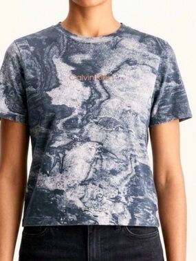 Calvin Klein Marbled Cloud Wash Graphic Tee